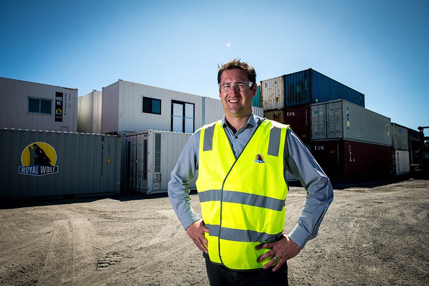 Royal Wolf Business Development Manager (Tasmania) Michael Nicholson. Photo: Alastair Bett